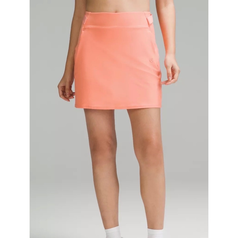 Lululemon Pace Rival Skirt Coral Peach Tennis Golf Athleisure Women's Size 6‎